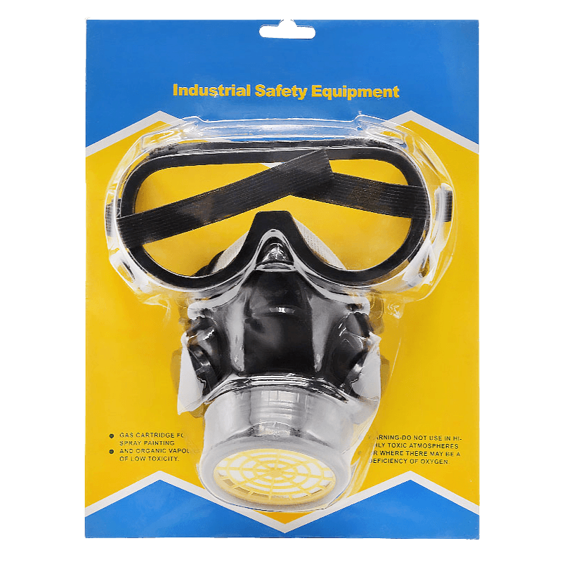 Mască de protecție cu filtru și ochelari pentru dezinsecție și lucrări profesionale
