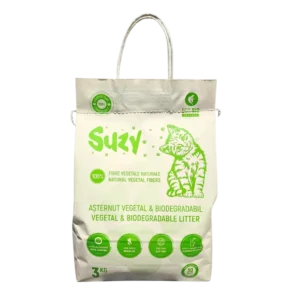 Așternut vegetal Suzy 3kg pisici